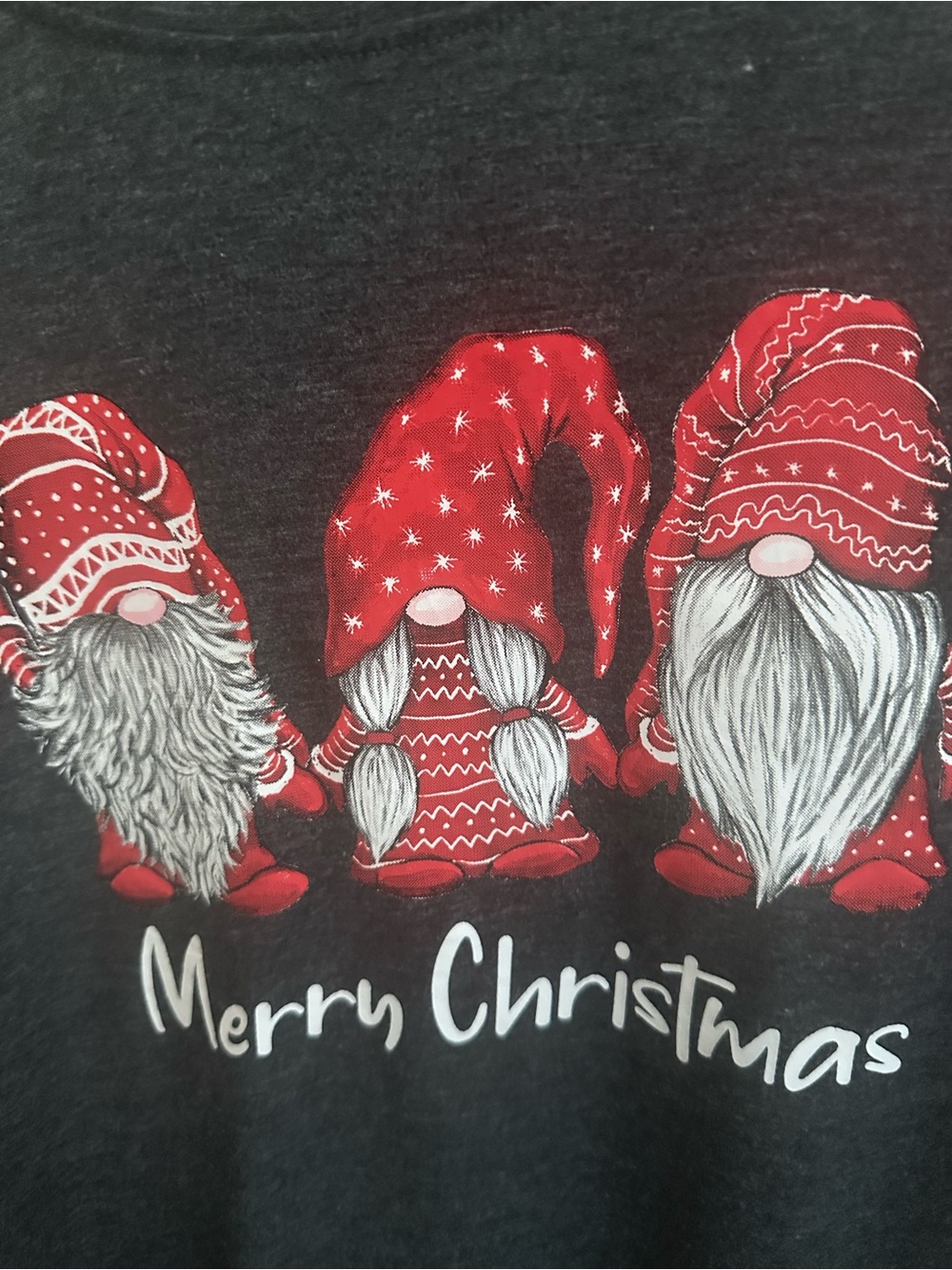 Christmas Gnome Women’s Shirt XL Long Sleeve Merry Christmas Graphic